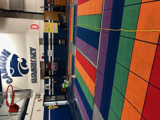 Cannon Elementary school gym carpet panels professionally cleaned — commercial carpet service in Hunt County, TX